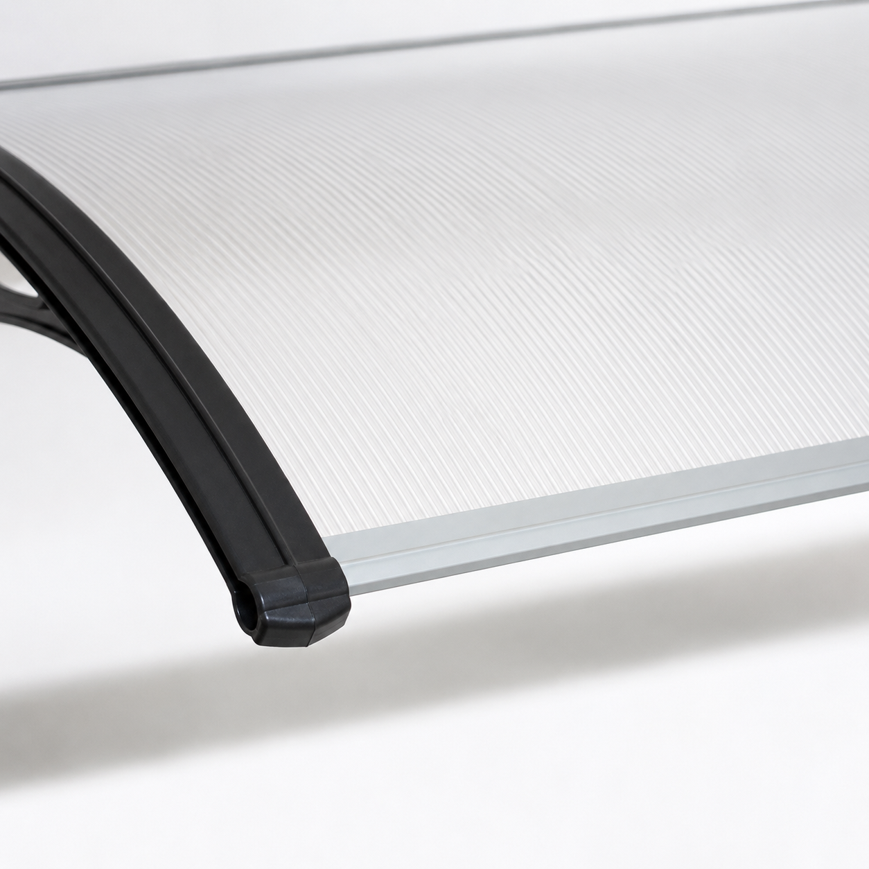 Nour 100 – Auvent compact blanc translucide 100 × 60 cm