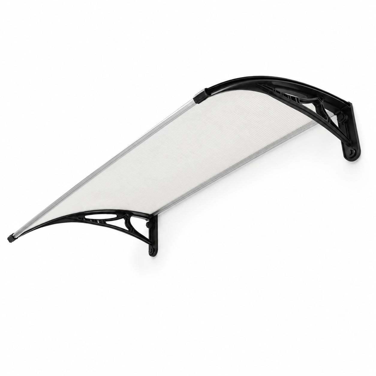 Nour 100 – Auvent compact blanc translucide 100 × 60 cm