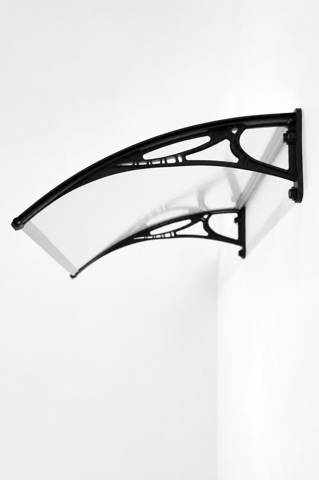 Nour 100 – Auvent compact blanc translucide 100 × 60 cm